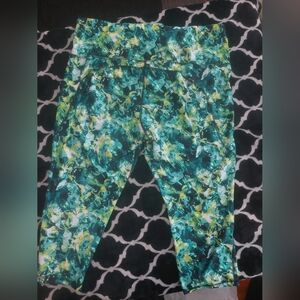 Xersion Green and Yellow Leggings